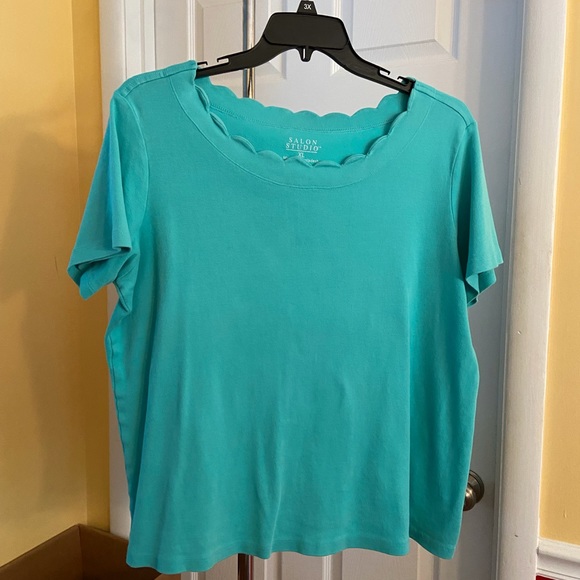 Scallop Neck Tee - Picture 1 of 3